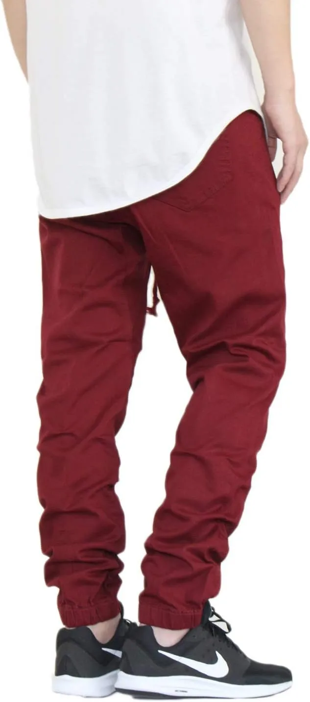AIRNINE Men's Premium Twill Drop Crotch Jogger Pants S-5XL