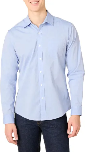 Amazon Essentials Men's Slim-Fit Long-Sleeve Poplin Shirt