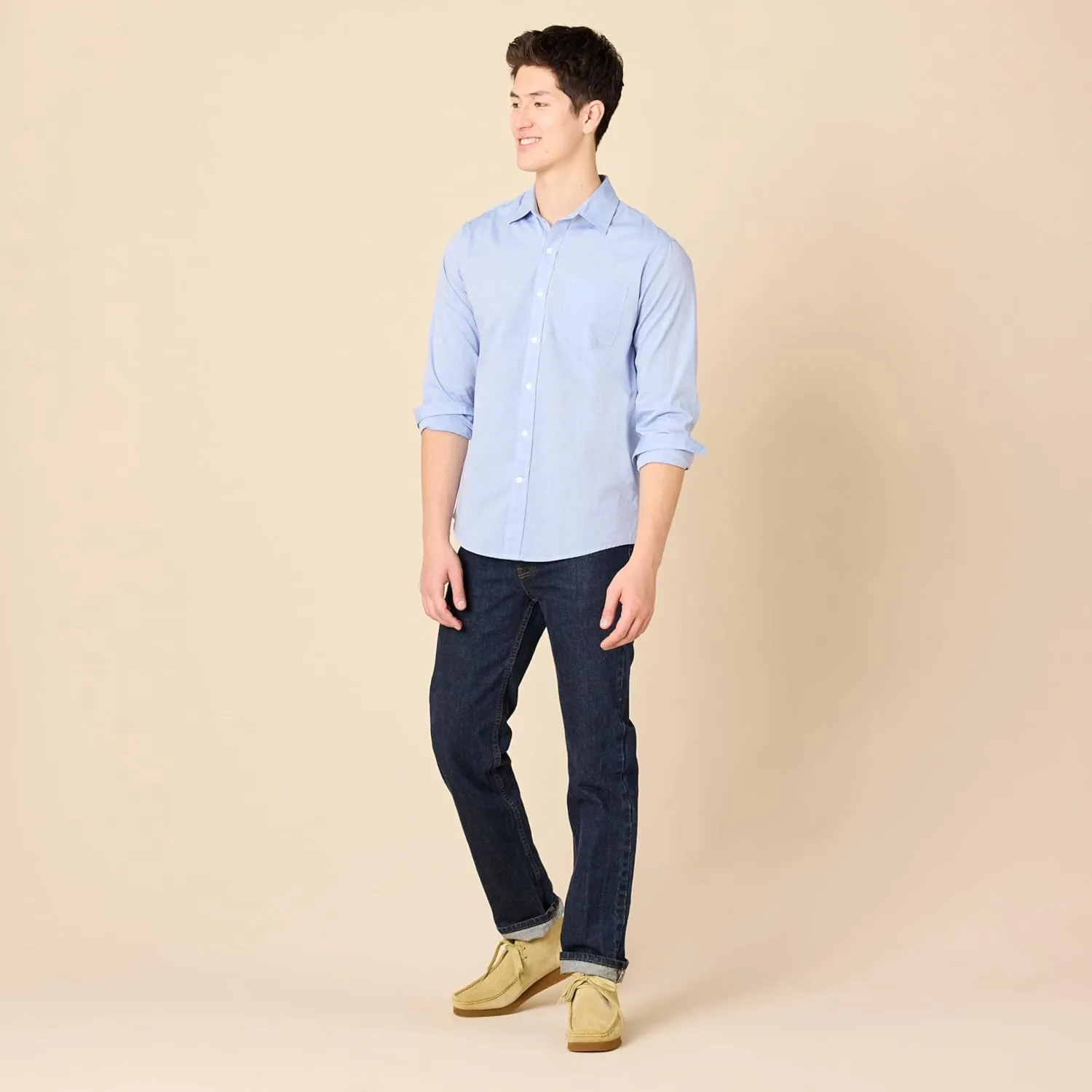 Amazon Essentials Men's Slim-Fit Long-Sleeve Poplin Shirt