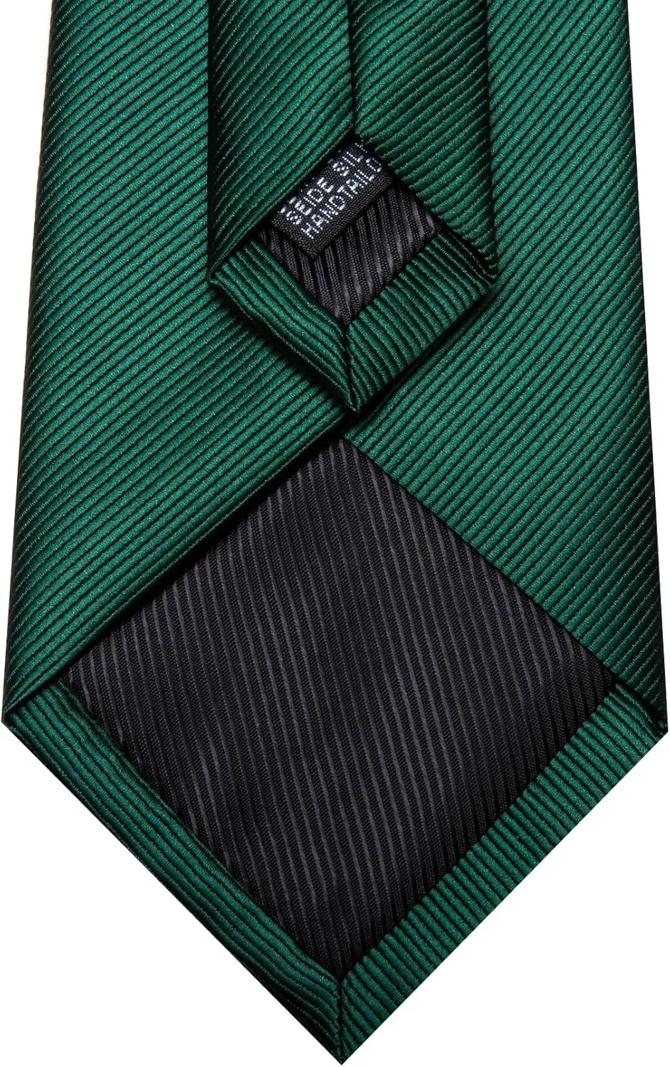 Barry.Wang Plain Men Silk Ties Extra Long Stain Necktie for Wedding Business Handkerchief Cufflinks Set Solid Colors