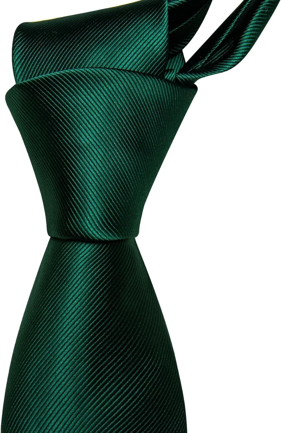 Barry.Wang Plain Men Silk Ties Extra Long Stain Necktie for Wedding Business Handkerchief Cufflinks Set Solid Colors