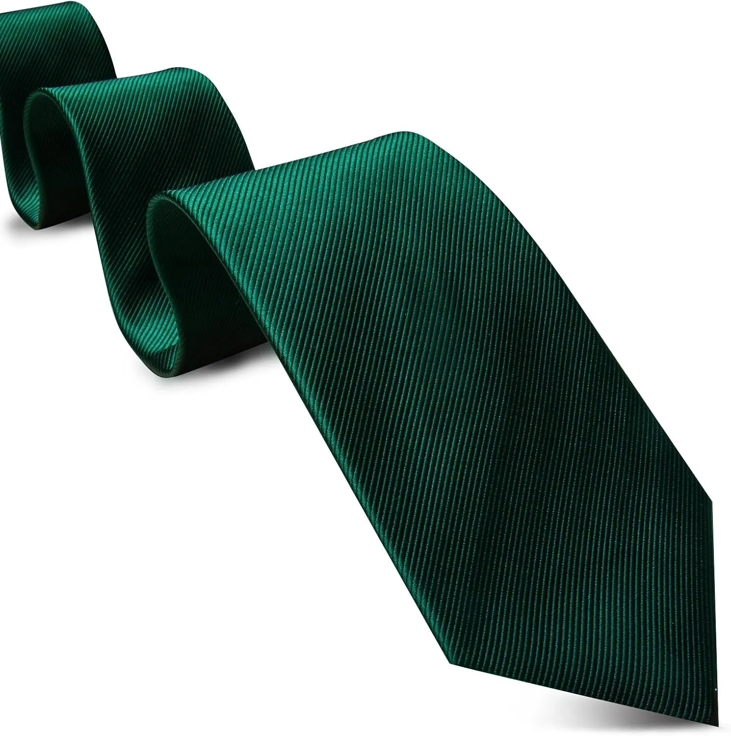 Barry.Wang Plain Men Silk Ties Extra Long Stain Necktie for Wedding Business Handkerchief Cufflinks Set Solid Colors