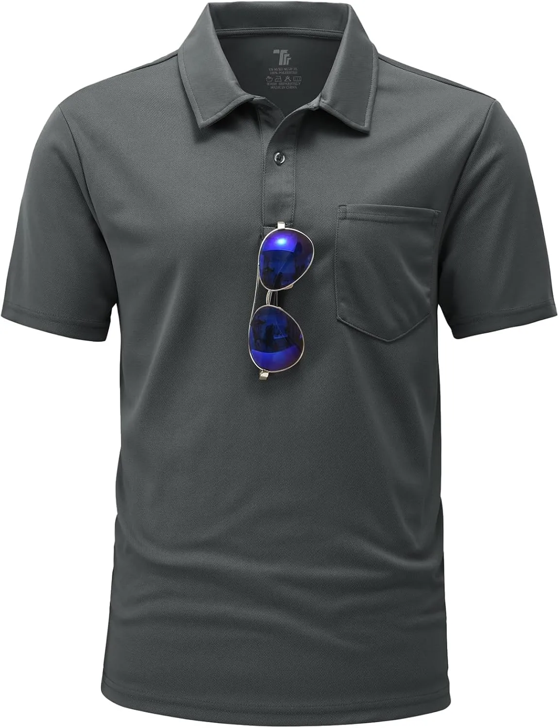 BGOWATU Men's Polo Shirts Short Sleeve Collared Golf Shirts Quick Dry Tennis Shirt Outdoor Sports Causal Shirts