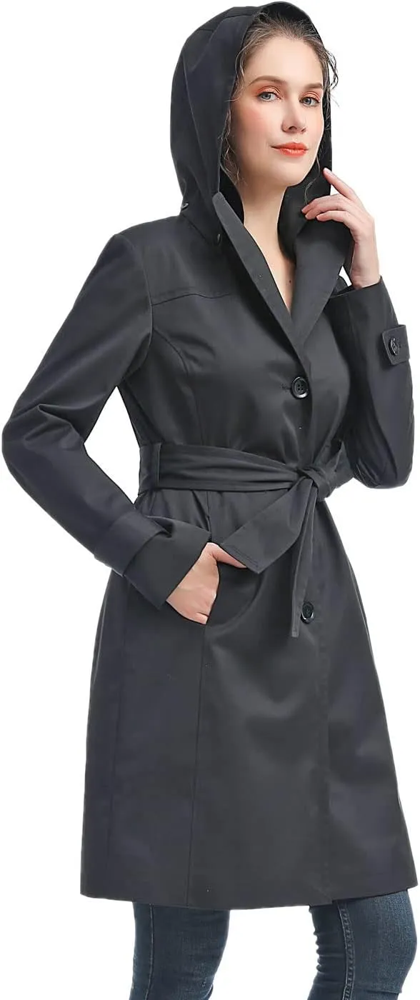 BGSD Women Eva Waterproof Hooded Trench Coat - Regular & Plus Size