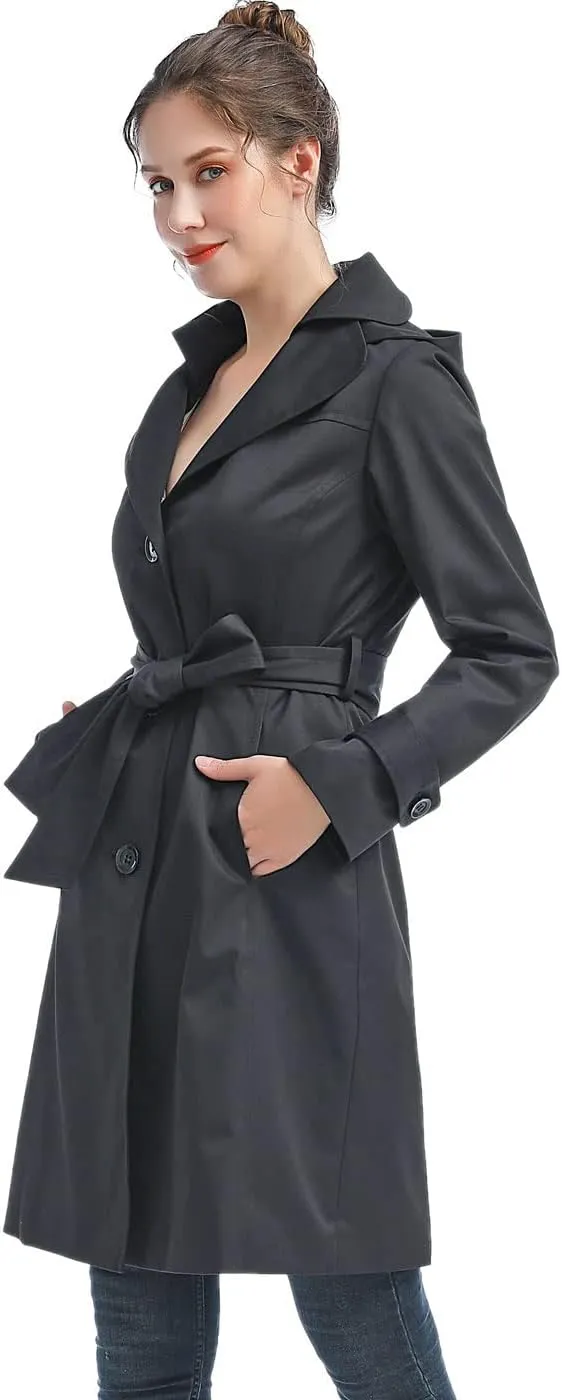 BGSD Women Eva Waterproof Hooded Trench Coat - Regular & Plus Size
