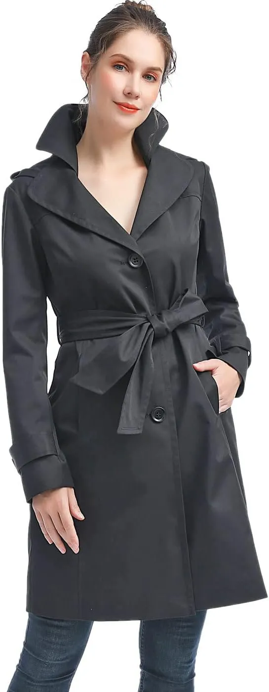 BGSD Women Eva Waterproof Hooded Trench Coat - Regular & Plus Size