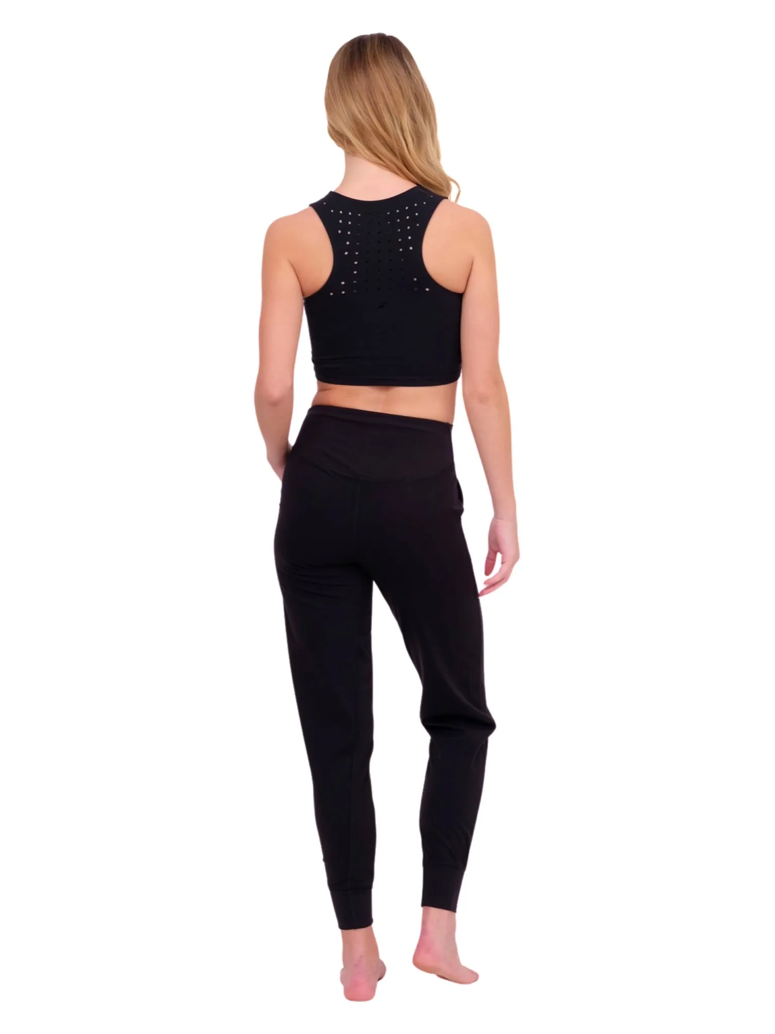 Black Laser Cut Sports Bra