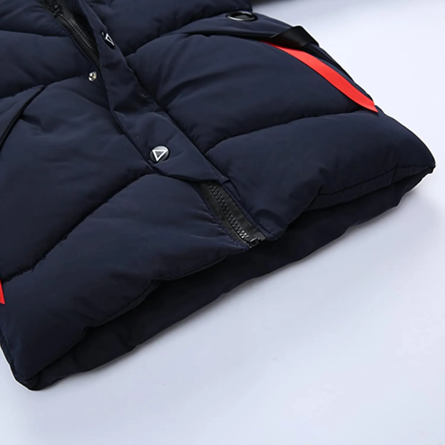 Boys Down Jacket Toddler Fur Collar Hood Thick Warm Winter Coat Parka Padded Windbreaker Wterproof Warm Outerwear