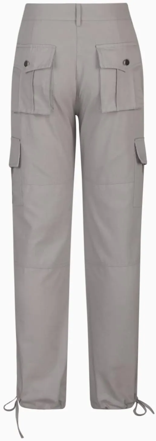 Cargo Pants for Women Low Rise Fashion Casual Tapered Pants Outdoor Hiking Work Travel Trousers with Pockets