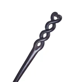 CrystalMood Handmade Carved Wood Hair Stick Twist