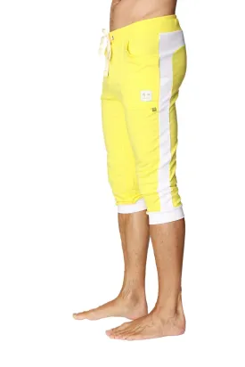 Cuffed Yoga Pants (Tropic Yellow w/White)