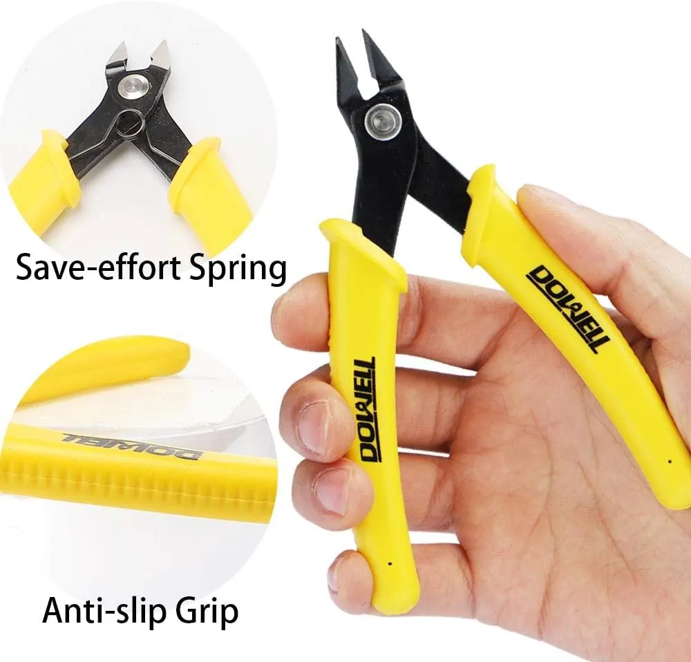 DOWELL Micro Cutter Flush Cutter Soft Wire Cutters Professional Cutting Copper And Aluminum Wire Cables