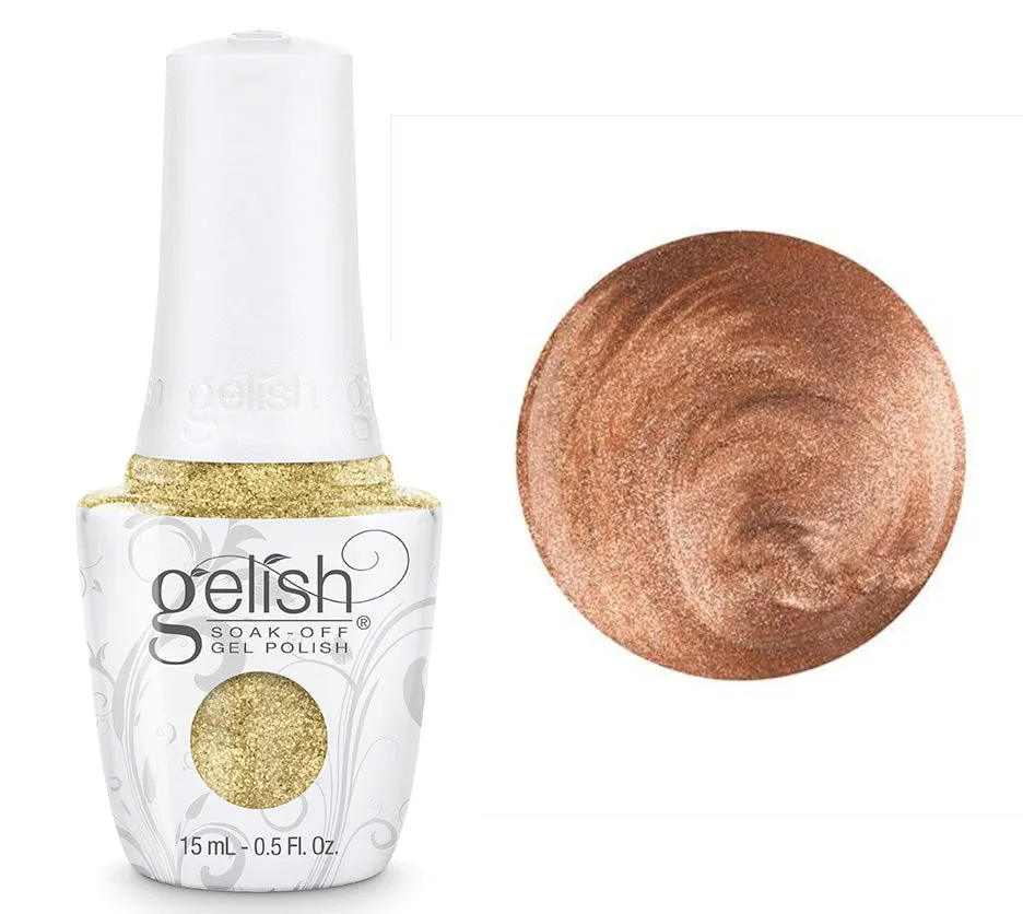 Gelish Professional Gel Polish Bronzed - Rose Gold Glitter - 15ML