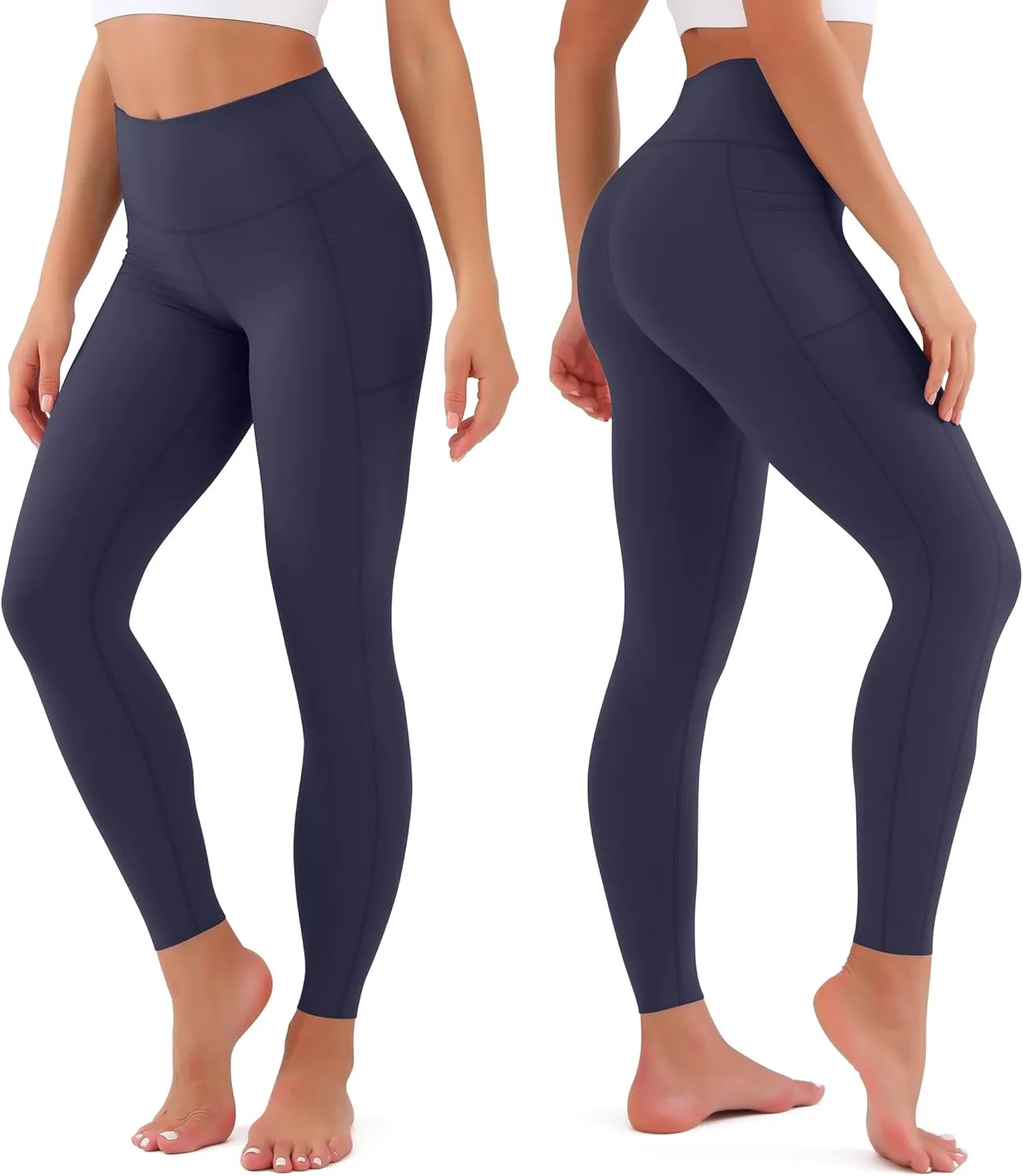 High Waisted Leggings for Women Buttery Soft Tummy Control Capri Yoga Pants for Workout Athletic Plus Size