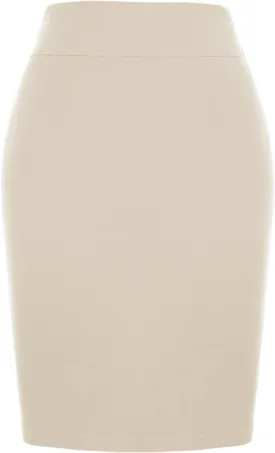 Kate Kasin Women's Stretch Knee Length Pencil Skirts High Waisted Slim Fit Business Casual Skirt