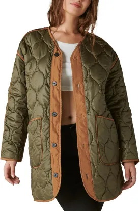 Lucky Brand Women's Reversible Shine Quilted Liner Jacket