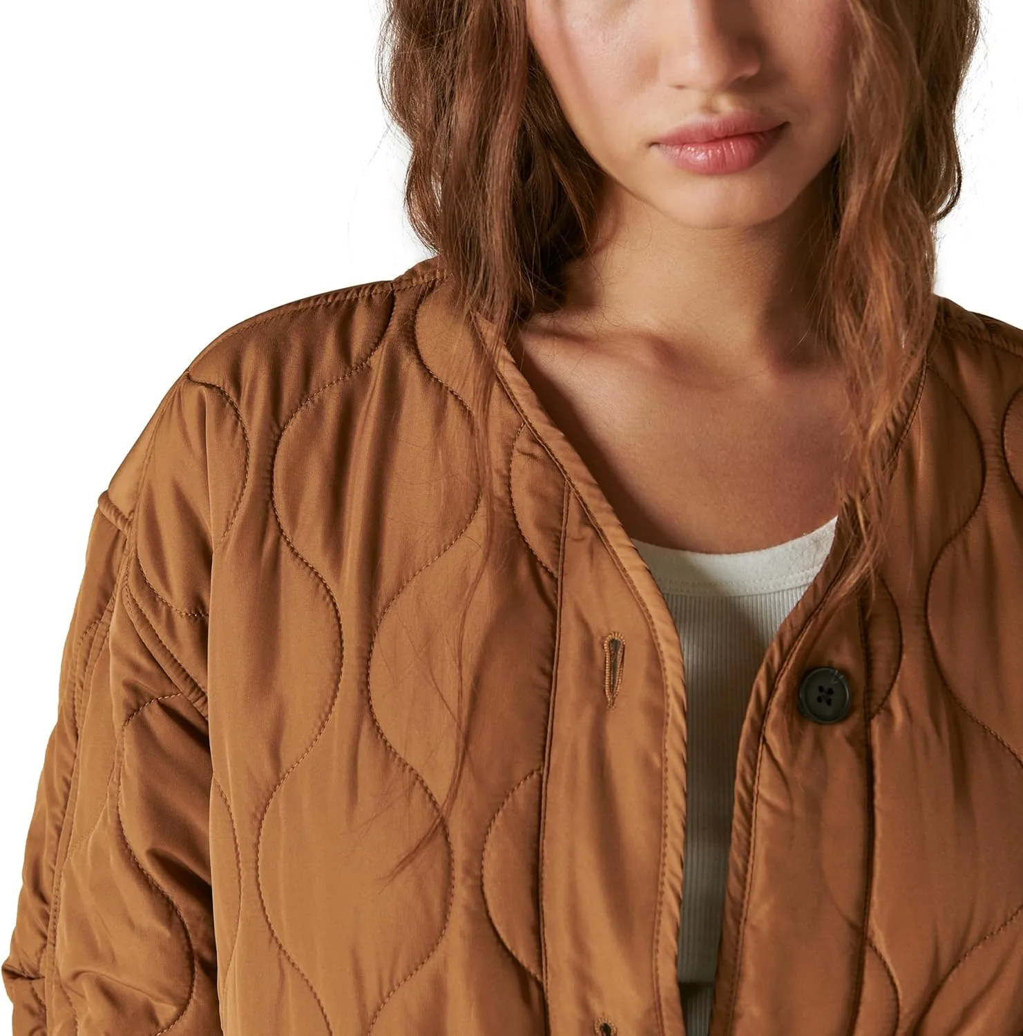 Lucky Brand Women's Reversible Shine Quilted Liner Jacket