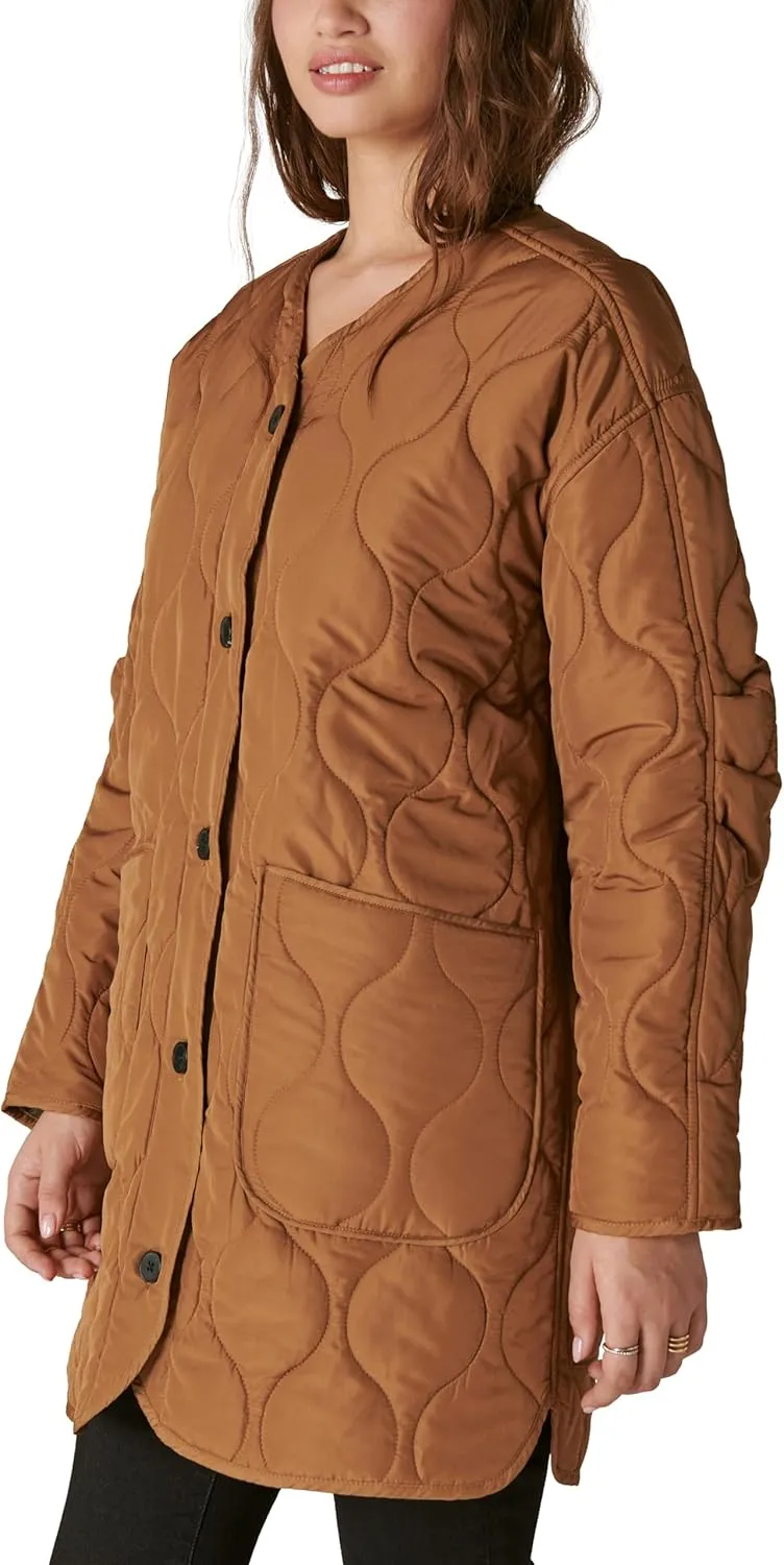 Lucky Brand Women's Reversible Shine Quilted Liner Jacket