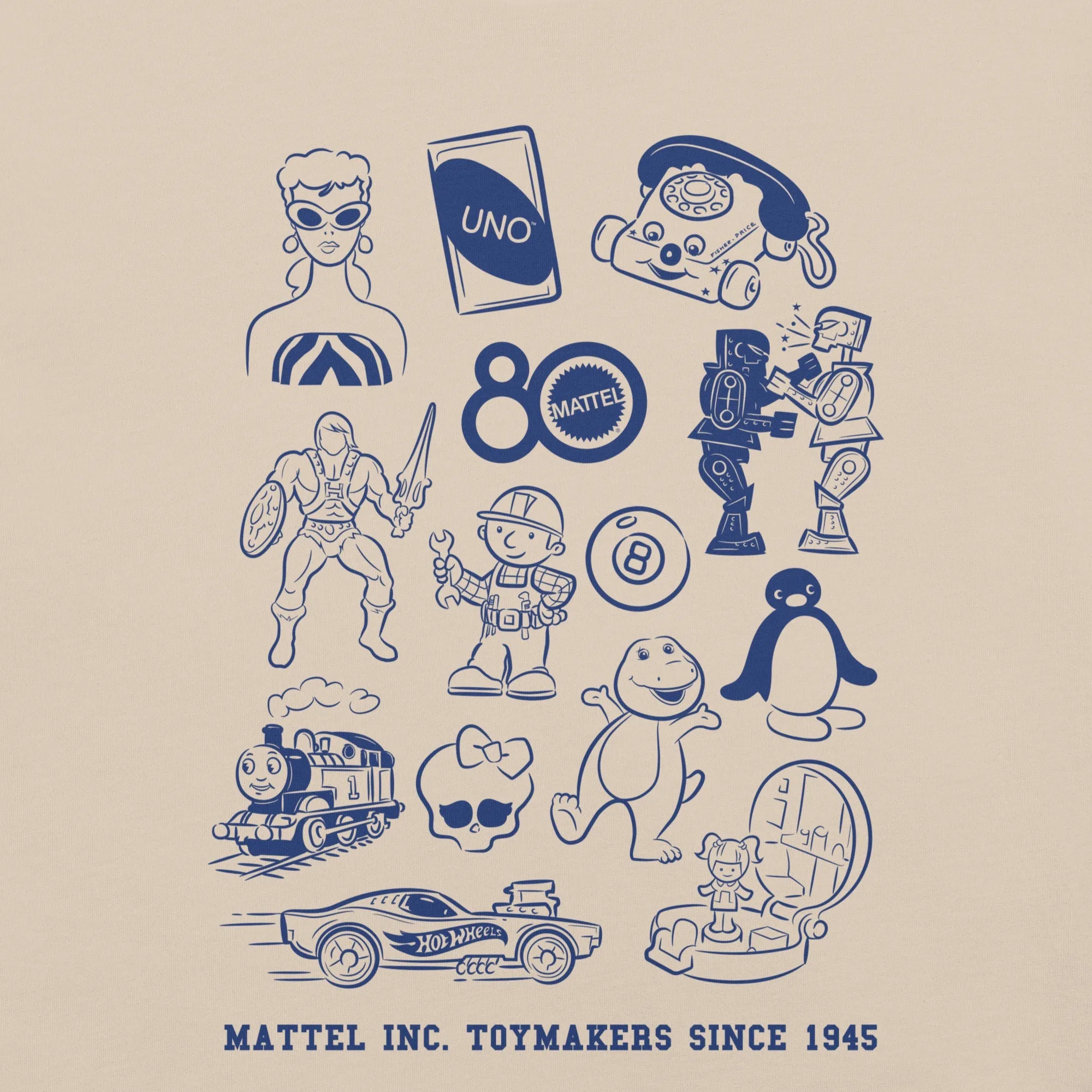 Mattel 80th Brand Icons T-Shirt
