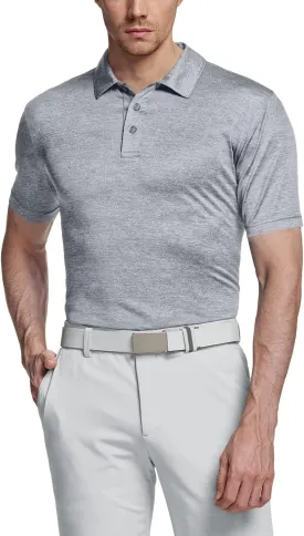 TSLA Men's Short Sleeve Polo Shirts, Regular fit Quick Dry Golf Shirts, Sports Performance Dri Flex Tech Solid Top Shirts